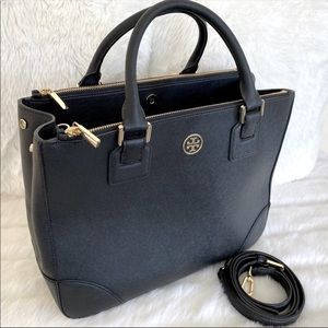 ✨Tory Burch Black Large Leather Tote